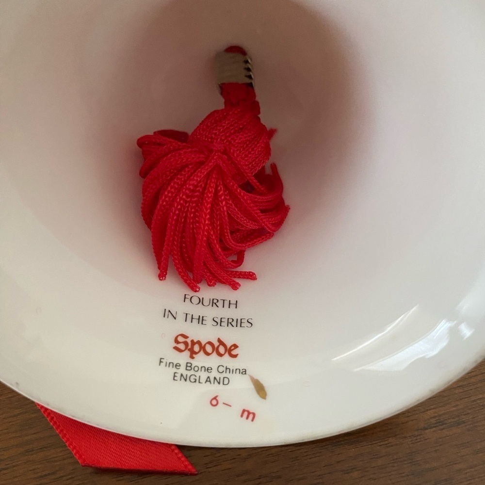 Vintage Spode Christmas Tree Bell Ornament 4th in Series | Made in England - Picture 4 of 6